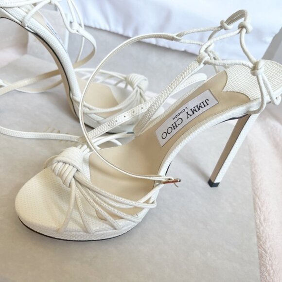 Jimmy Choo Lovella Wraparound Platform Sandals - Picture 12 of 15